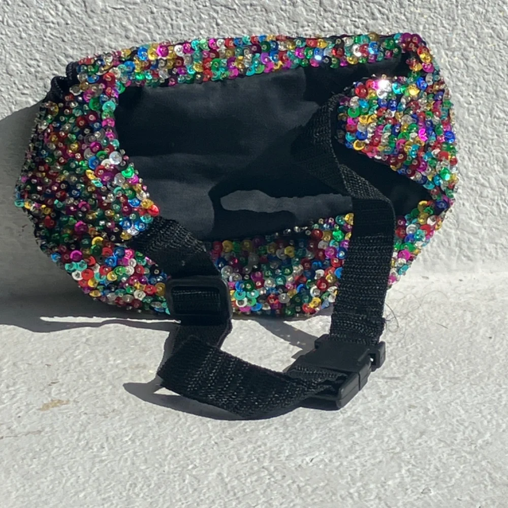Multicolor sequin and beaded fanny pack - Picture 2 of 2